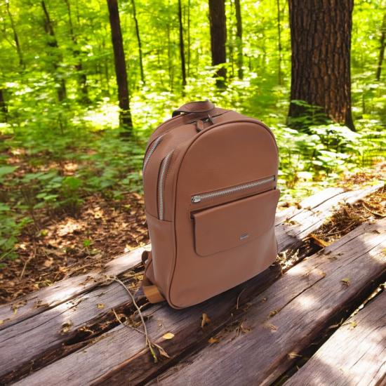 Hakiki Deri Alpe Sırt Çantası Askılı Seyaha Çantası 37x32x12 cm