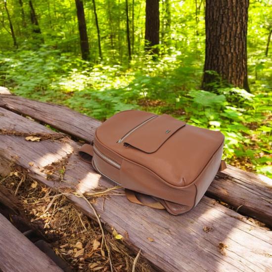 Hakiki Deri Alpe Sırt Çantası Askılı Seyaha Çantası 37x32x12 cm