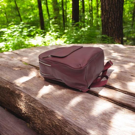 Hakiki Deri Alpe Sırt Çantası Askılı Seyaha Çantası 37x32x12 cm