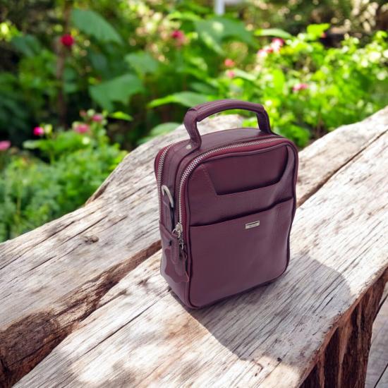 Alpe Gerçek Deri Askılı El Çantası