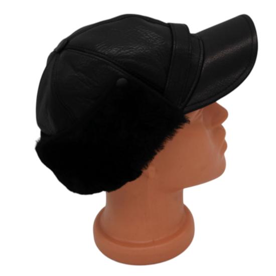 Gerçek Deri Pliot Şapka Ayarlanabilir Tokalı pilot Şapka Bere