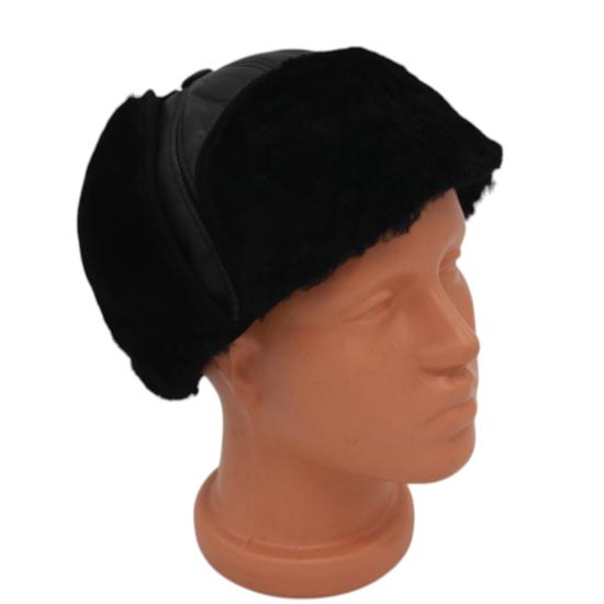 Gerçek Deri Pliot Şapka Ayarlanabilir Tokalı pilot Şapka Bere