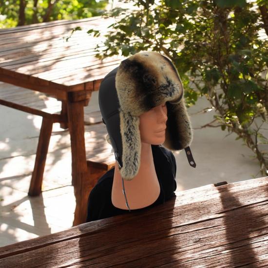 Gerçek Deri Pliot Şapka Ayarlanabilir Tokalı pilot Şapka Bere