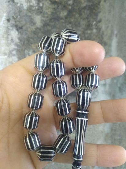 Sistemli 12 x 15,5mm Kapsül Model Erzurum Oltu Taşı Efe Maskot Tesbih