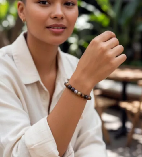 Doğal Kaplangözü Taşı Bileklik - Doğanın Gücü Bileğinde