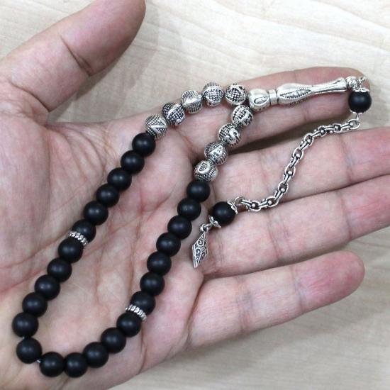 Kişiye Özel İsimli Mat Oniks Tesbih