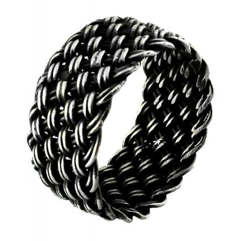 925 Ayar Gümüş Örgü Desen Yüzük