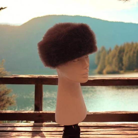 Özel İşçilikli Tiftik Karışımı Papak Bere Kışlık Erkek Kadın Bere Şapka