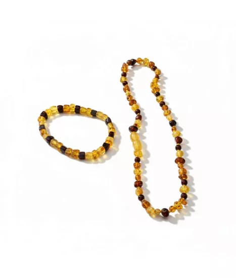 kehribar bebek kolye bileklik