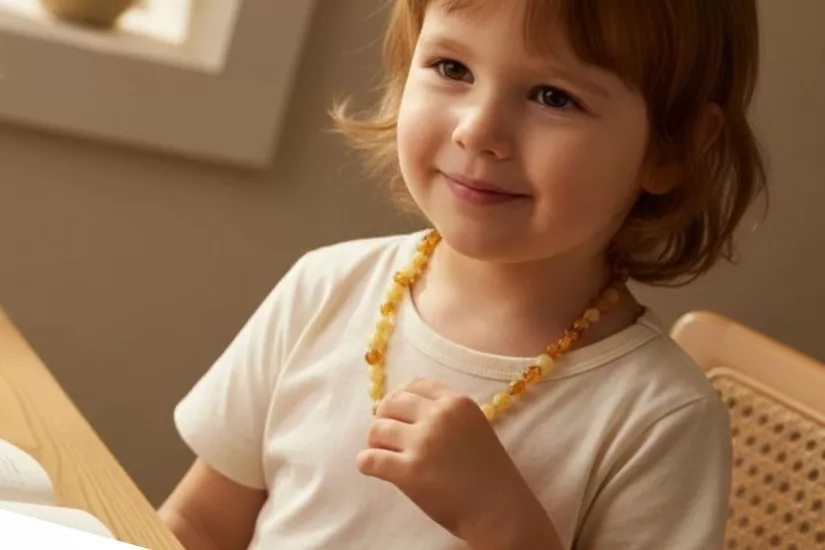 Yetişkin ve çocuk kehribar kolye