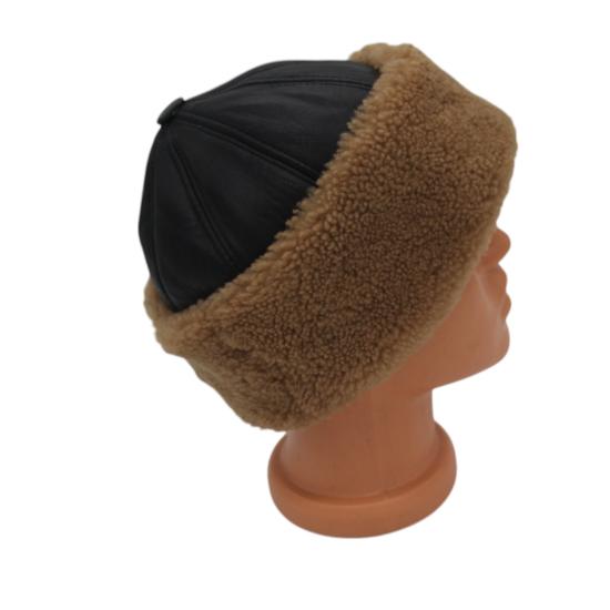  Serdar Model Deri Börk Şapka Bere Kürklü Börk Erkek Börk Kadın Börk 