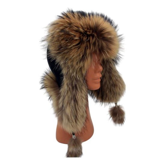 Hakiki Deri Gerçek Tilki Kürklü Ushanka Şapka Erkek Kadın Şapka Bere