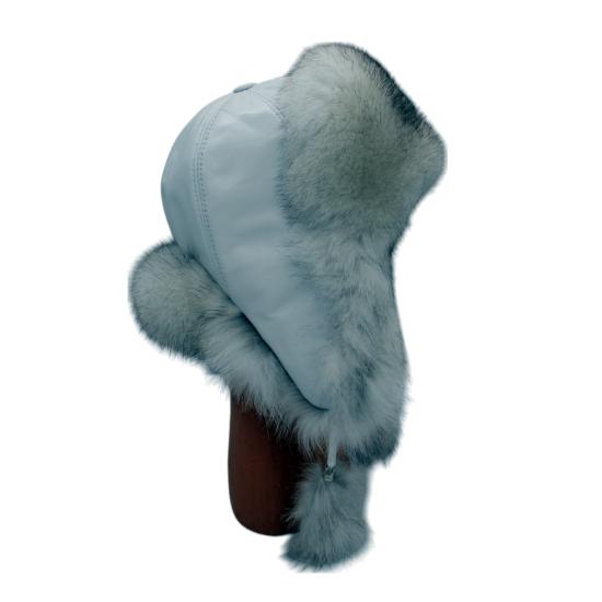 Hakiki Deri Gerçek Tilki Kürklü Ushanka Şapka Erkek Kadın Şapka Bere