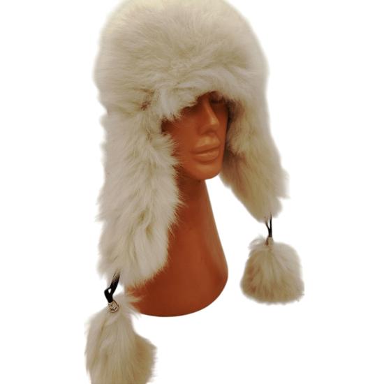 Hakiki Deri Kuzu Kürklü Toskanalı Ushanka Şapka Erkek Kadın Şapka Bere Taba