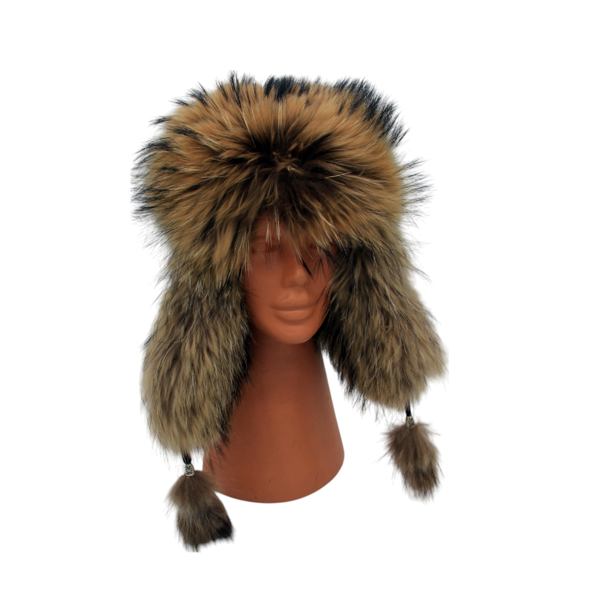 Hakiki Deri Gerçek Tilki Kürklü Ushanka Şapka Erkek Kadın Şapka Bere kahverengi