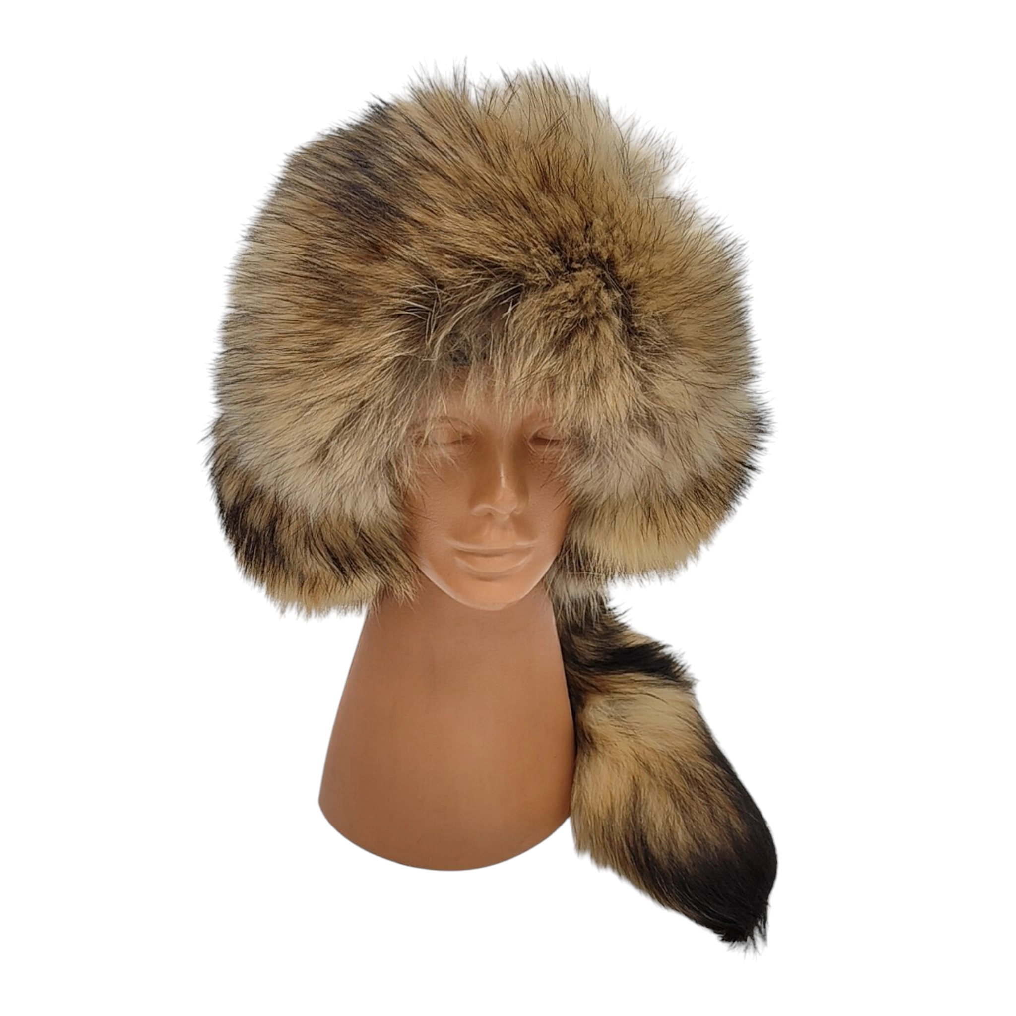 Gerçek Deri Kuyruklu Deri Börk Ushanka Şapka Kışa Meydan Oku