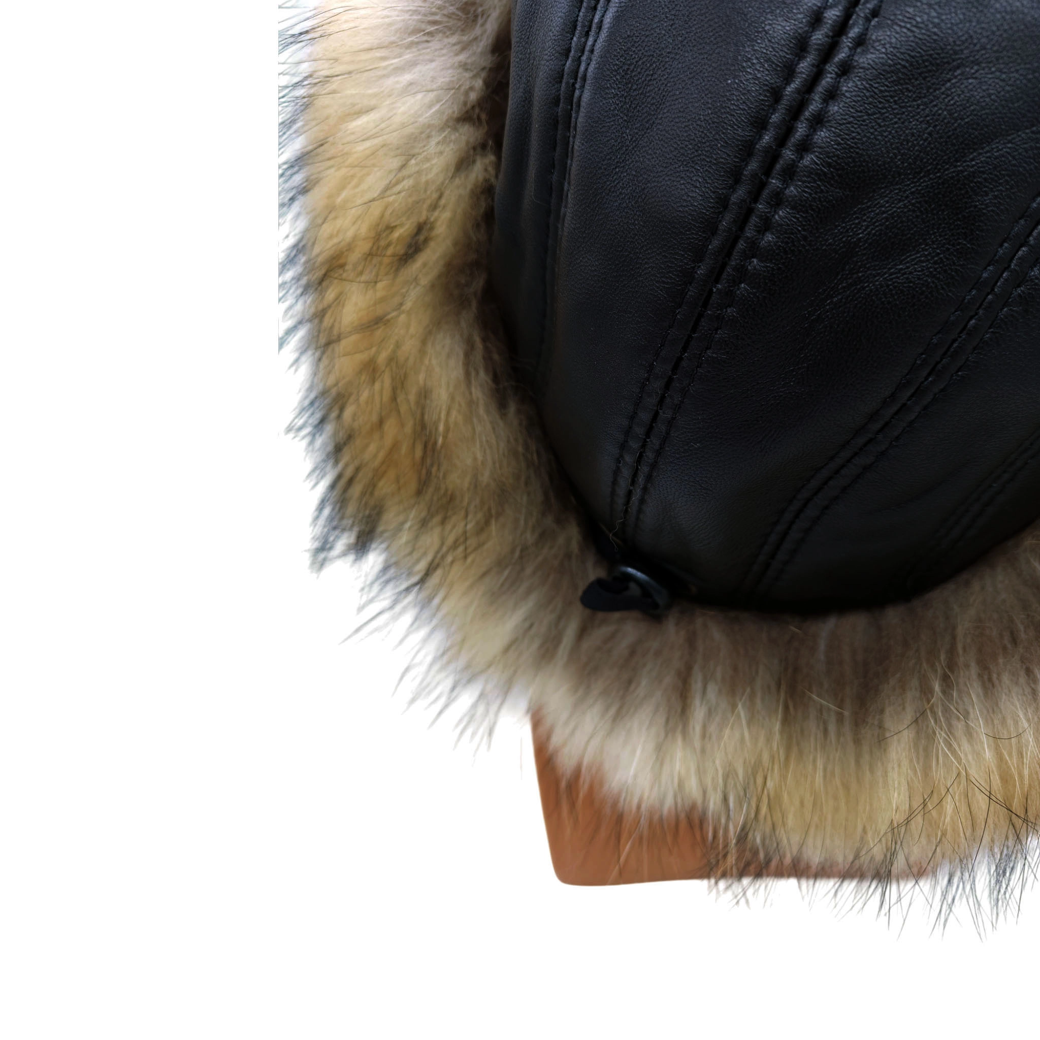 Hakiki Deri Gerçek Kürklü Ushanka Şapka Erkek Kadın Şapka Bere Kahverengi