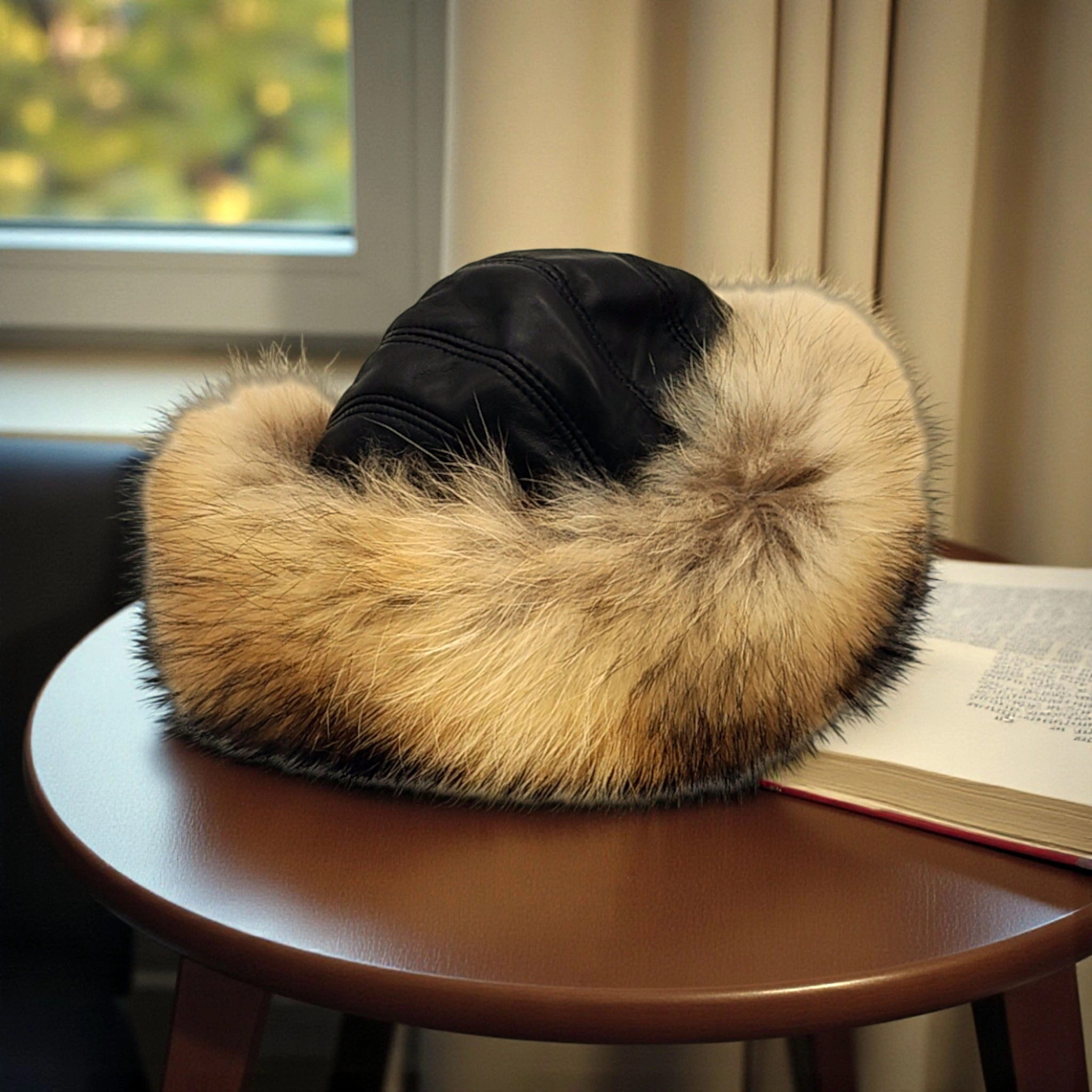Hakiki Deri Gerçek Kürklü Ushanka Şapka Erkek Kadın Şapka Bere Kahverengi