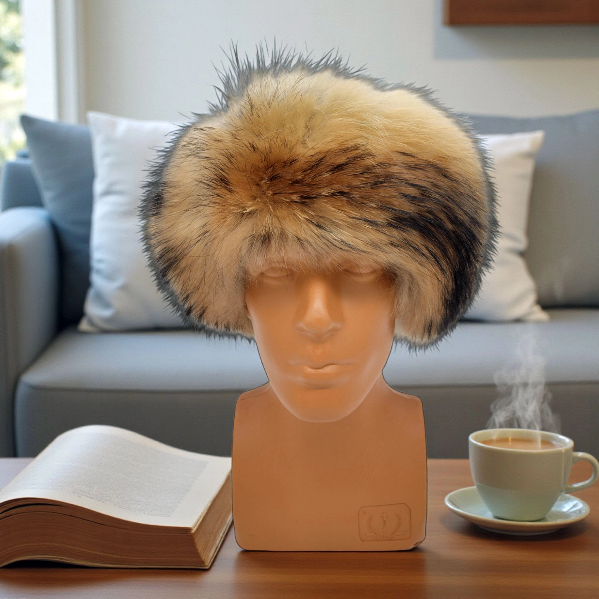 Hakiki Deri Gerçek Kürklü Ushanka Şapka Erkek Kadın Şapka Bere Kahverengi