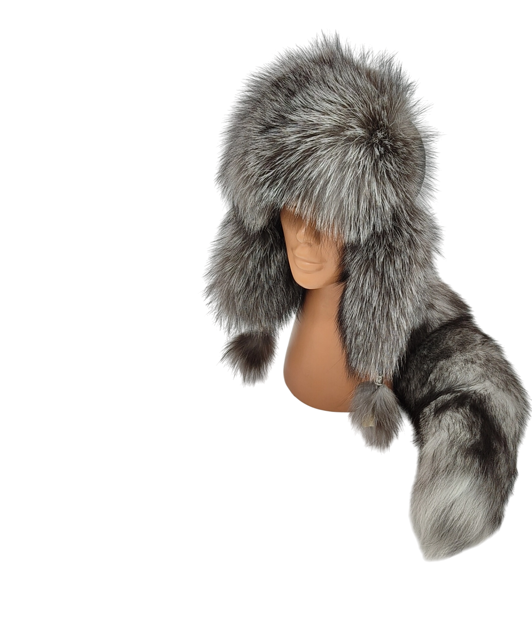 Gerçek Deri Kuyruklu Deri Börk Ushanka Şapka Köklerden Gelen Sıcaklık