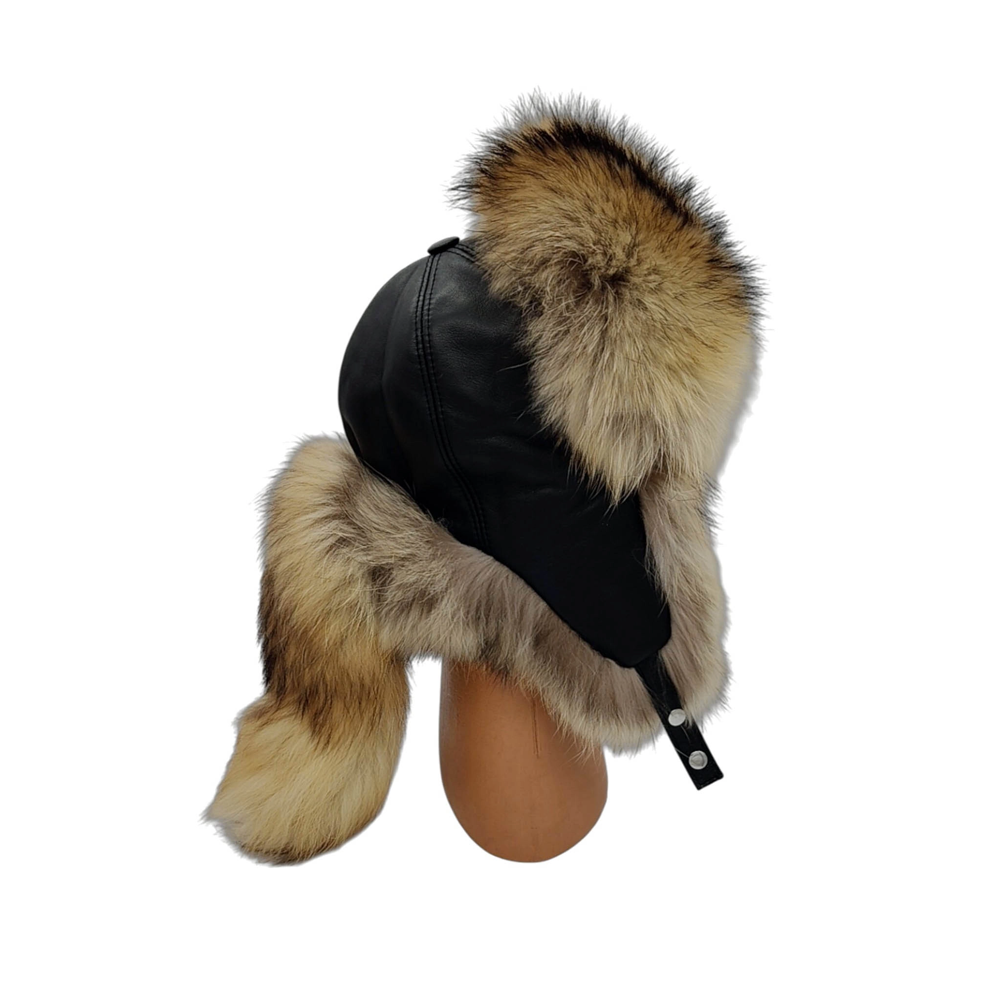 Gerçek Deri Kuyruklu Deri Börk Ushanka Şapka Erzurum’dan İlhamla